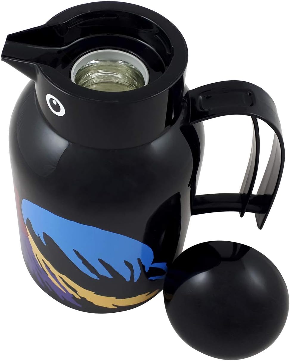 Helios Thermo-Bird Paradiesvogel Kunststoff-Isolierkanne, schwarz, 1 Liter, Schwarz