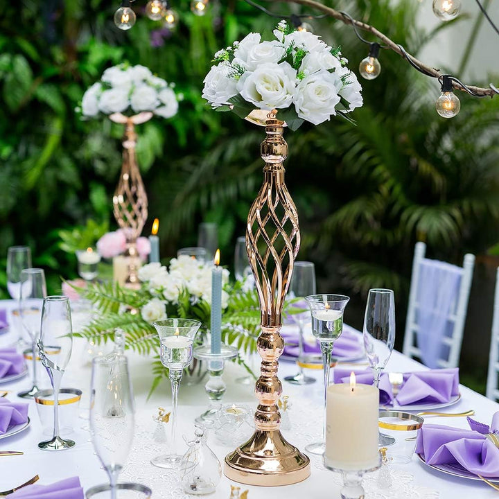 Nuptio 10 Stücke Vasen Hochzeitsmittelstücke Tischdekoration Blumenständer 59cm für Hochzeit Party E