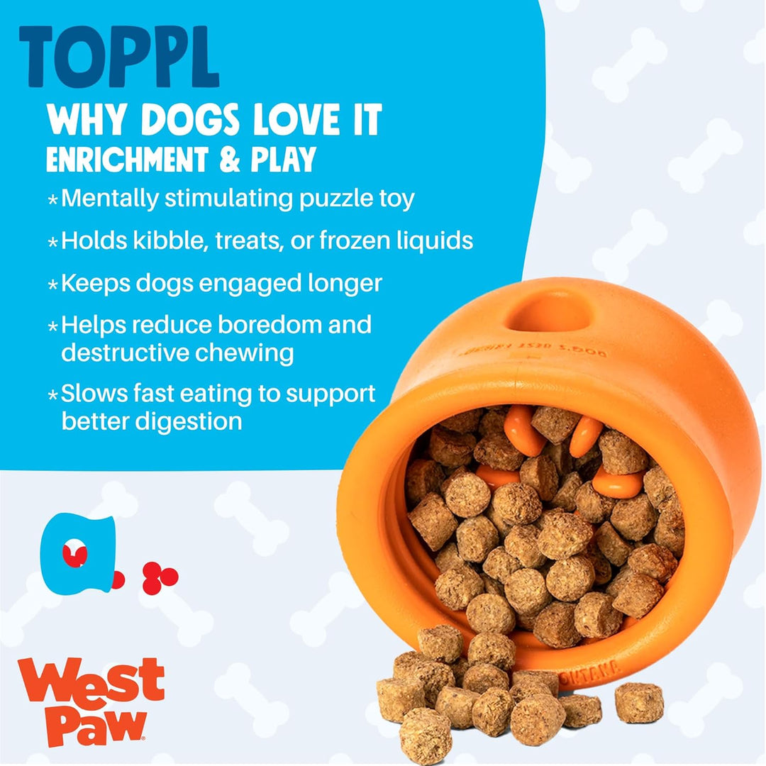 Zogoflex Toppl Hundespielzeug,Small Small orange - tangerine orange, Small orange - tangerine orange