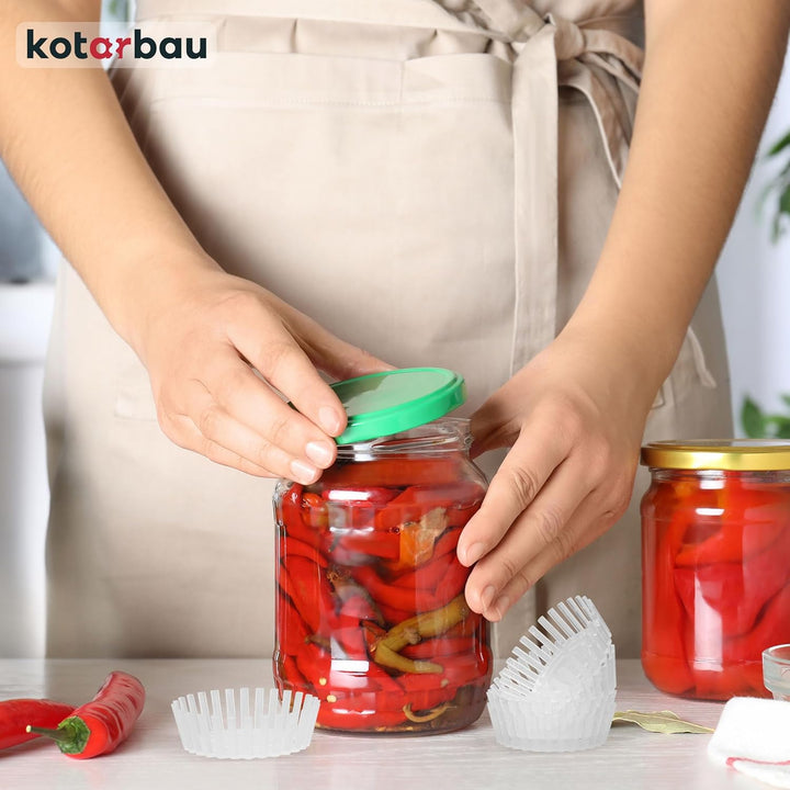 KOTARBAU® 36er Set Gärgewicht für Einmachgläser ⌀ 82 mm Polypropylen Gärgewichte Gärdeckel Einmachhi