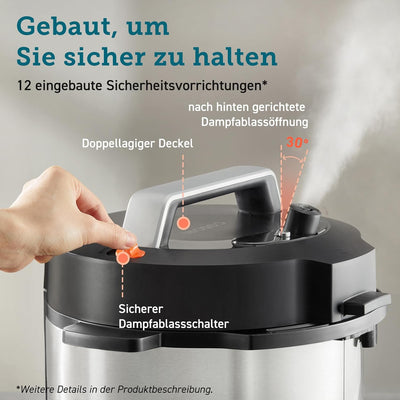 COSORI Schnellkochtopf, 9-in-1, Multikocher mit 14 Funktionen, 5,7 L Pressure Cooker, Reiskocher, Da