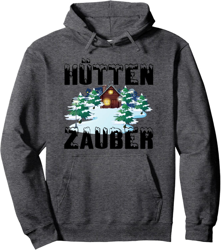 Hüttenzauber Hütte in den Bergen Berge Winter Pullover Hoodie