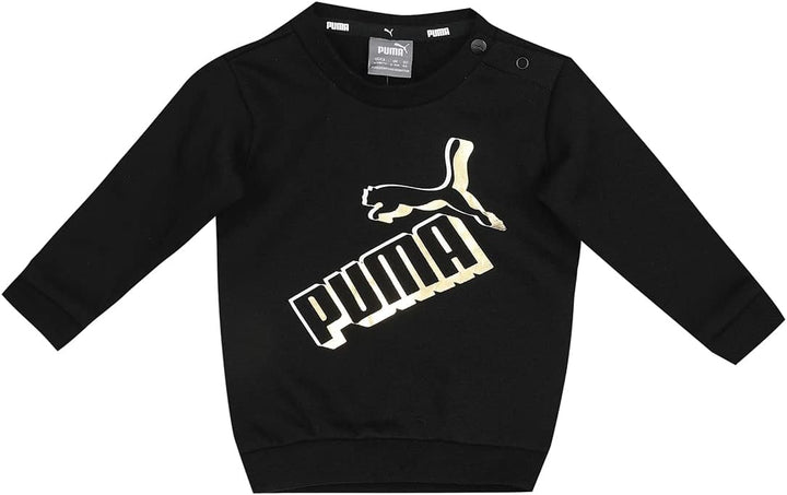 PUMA Unisex Kinder Minicats Ess+ Crew Jogger Fl Trainingsanzug 86 Puma Black, 86 Puma Black