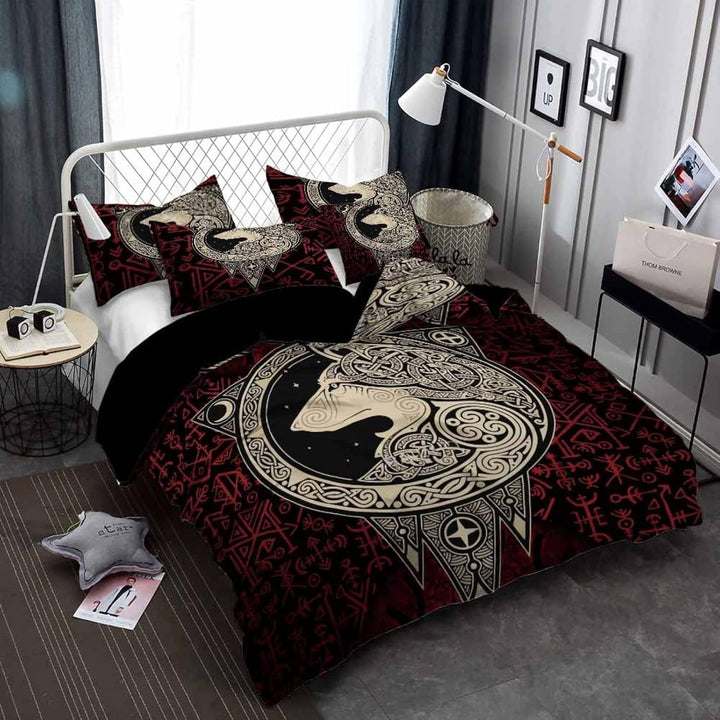 3D Wikinger Bettwäsche Set 135x200 cm 2teilig mit Reissverschluss Weiche und Angenehme Schlafkomfort