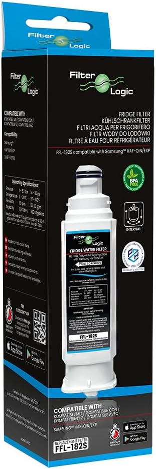 FilterLogic FFL-182S | Wasserfilter kompatibel mit Samsung HAF-QIN, HAF-QIN/EXP, DA97-17376B für DA9