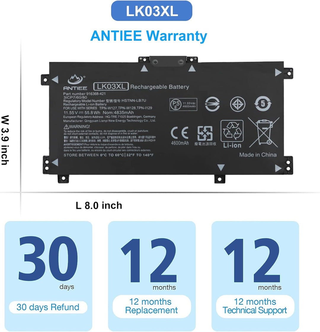 LK03XL Laptop Akku für HP Envy X360 Convertible 17-AE 17M-AE 17T-AE 17-BW 17M-BW 17-CE 17M-CE 17T-CE