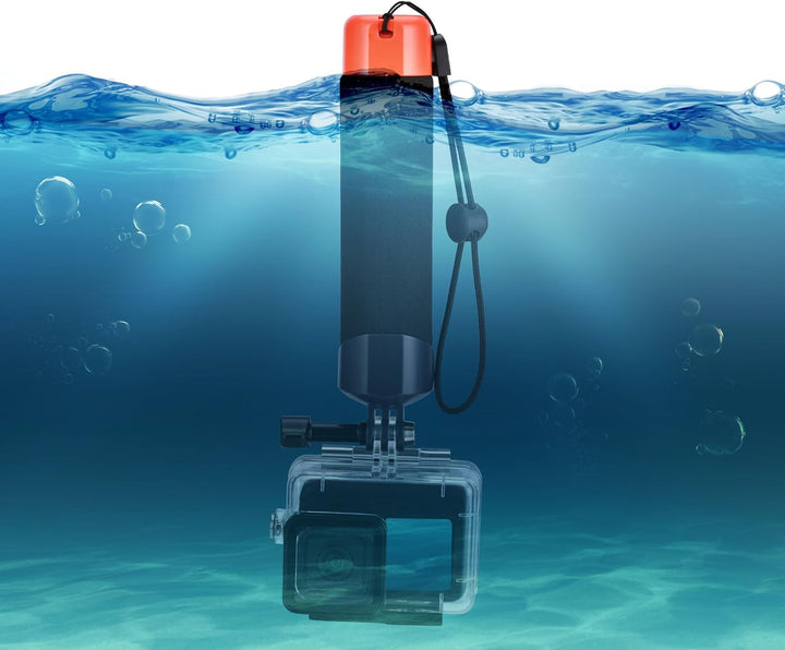 Vkesen Schwimmender Handgriff + Mini Stativ (Zubehör Set) für GoPro, Unterwasser Griff Stick für GoP