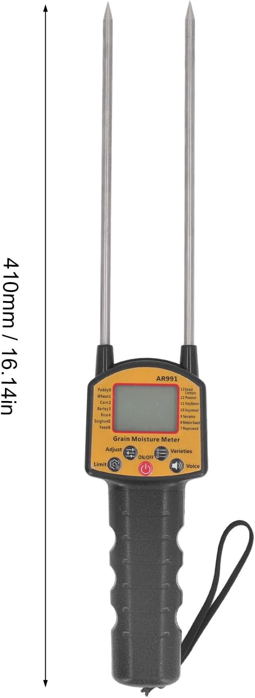 Tragbares Heu-Feuchtigkeitsmessgerät, Präzises Heu-Feuchtigkeitsmessgerät mit Sonde und Sprachübertr
