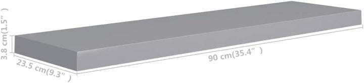 FIRBNUS Floating Wall Shelf 90x23,5x3,8 cm Schweberegal Hängeregal Regale Wandregale Regalboden Rega