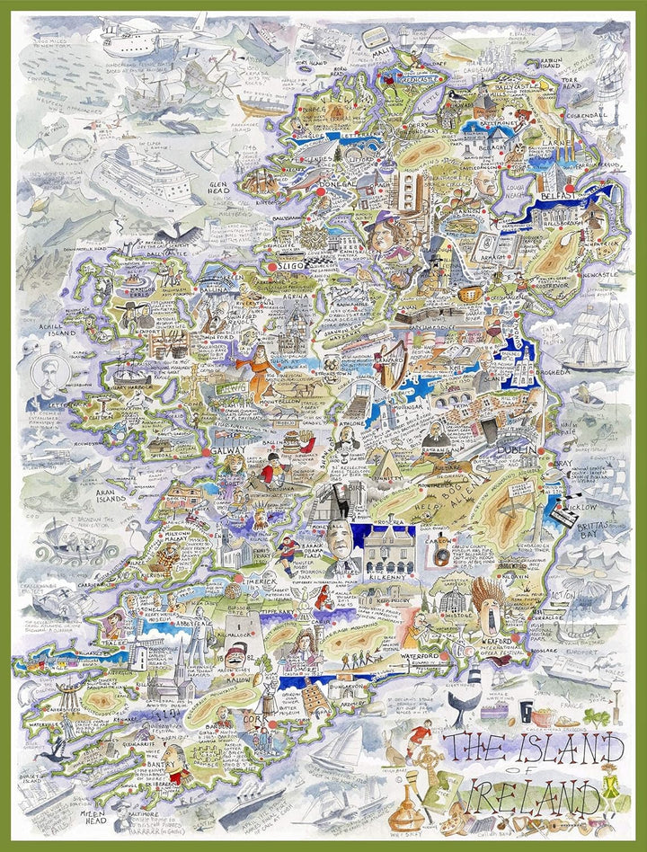 Map of Ireland Jigsaw 1000 Piece Puzzle