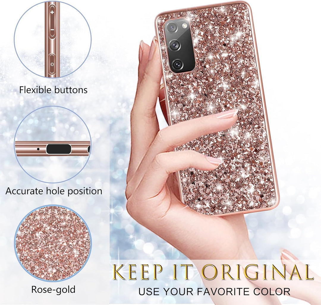 Hülle S20 FE Handyhülle für Samsung Galaxy S20 FE 5G Hülle Glitzer Bling Sparkle Ultra Dünn Schutzhü