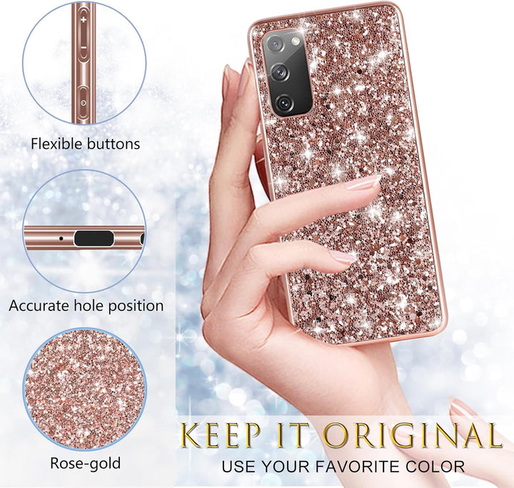 Hülle S20 FE Handyhülle für Samsung Galaxy S20 FE 5G Hülle Glitzer Bling Sparkle Ultra Dünn Schutzhü