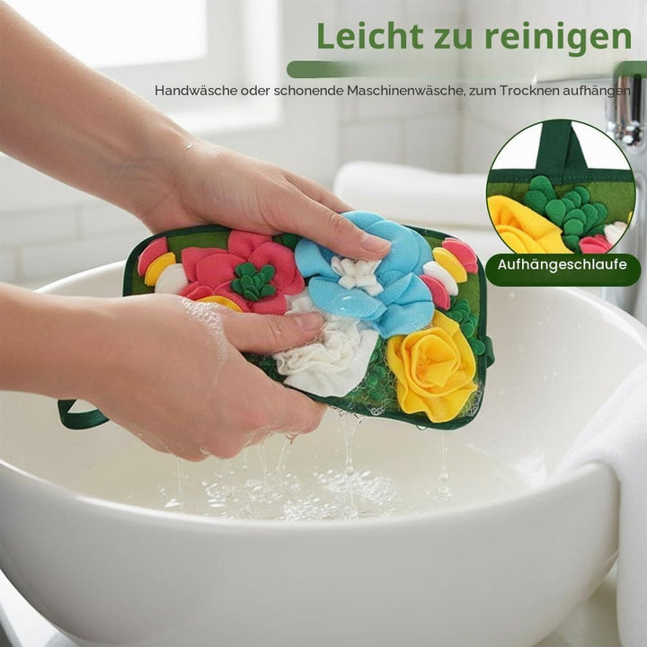 Futtermatte für Kaninchen, Hasen Schnüffelteppich, Schnüffelmatte Kleintiere mit Hängendem Seil für