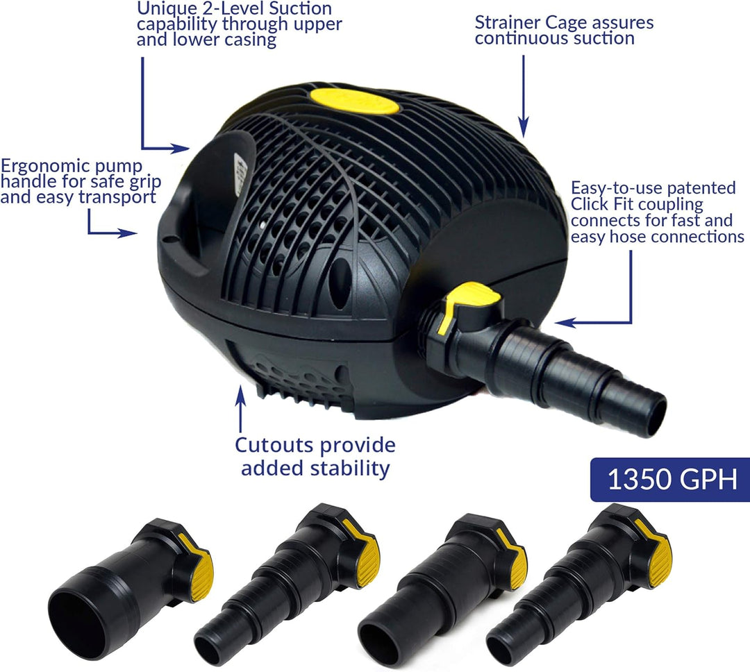 Laguna PowerJet Max-Flo 5000, Teichpumpe, zur Verwendung mit Filtersystemen und für Wasserfälle, für
