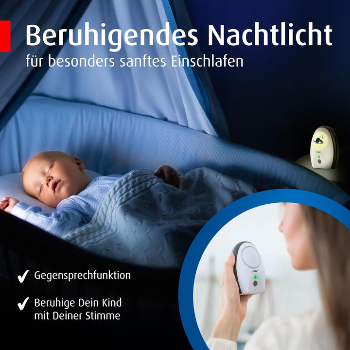 reer 50070 Babyphone Rigi Digital – 300m Reichweite, abhörsicher, strahlungsarm, mit Nachtlicht und
