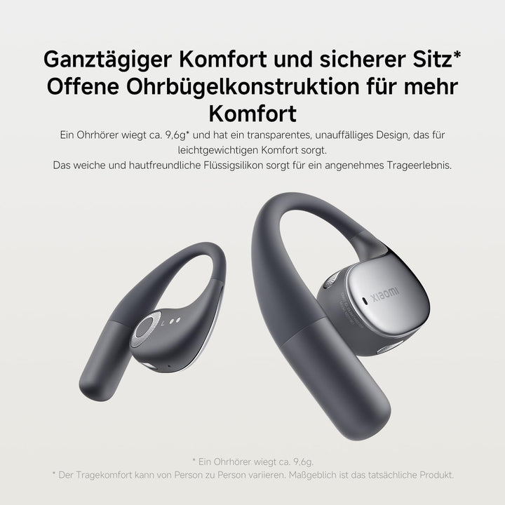 Xiaomi OpenWear Stereo - Leichter Bluetooth Open Ear Kopfhörer für den ganzen Tag mit 7.5 + 38.5 Stu
