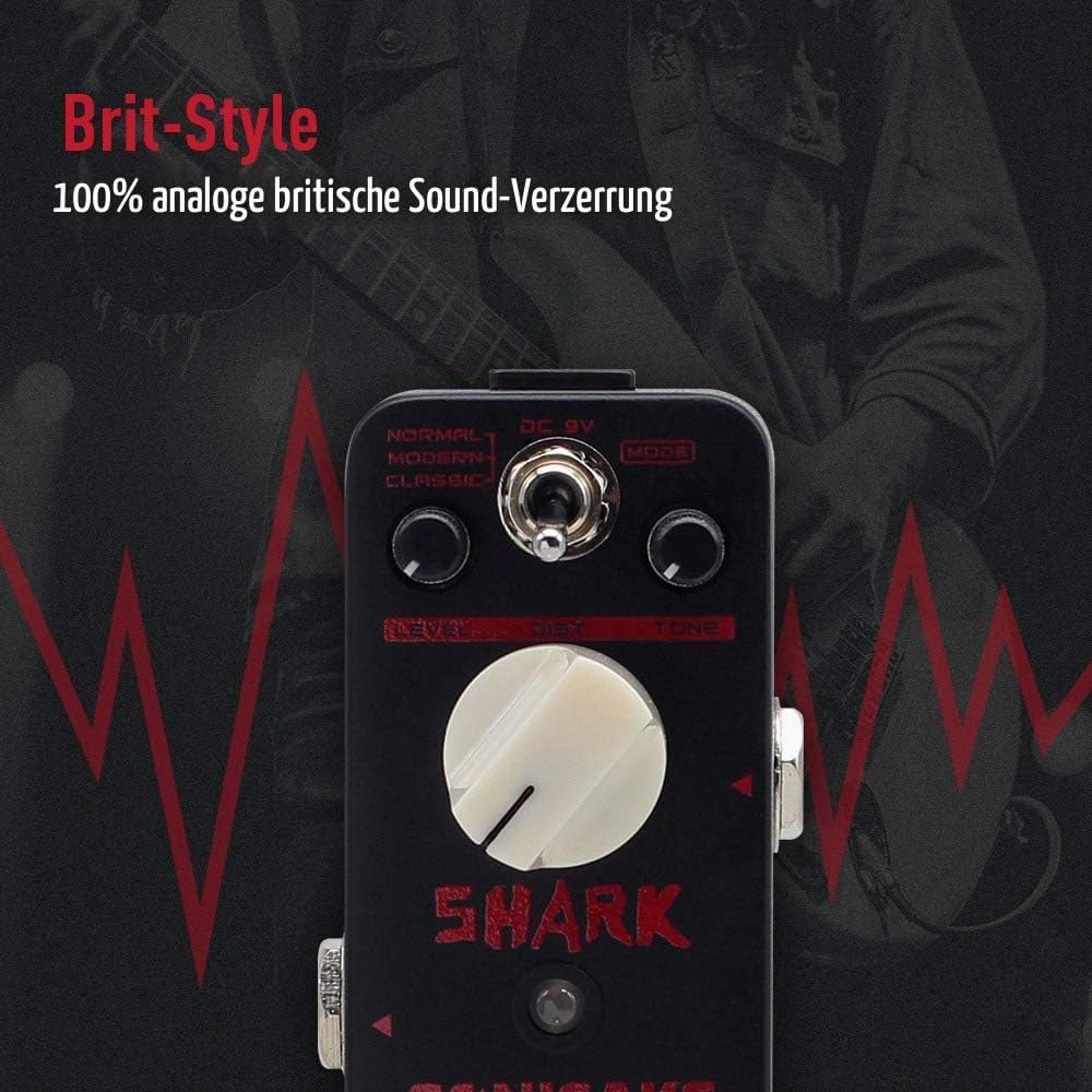 SONICAKE Distortion Gitarre Effektpedal Higain Classic British Stack Crunch High Gain True Bypass, D