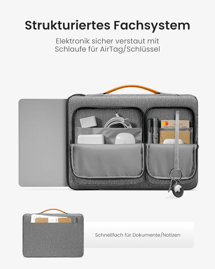 tomtoc 360° Tasche Hülle für 13 Zoll MacBook Air M2/A2681 M1/A2337 2022-2018, 13" MacBook Pro M2/A26