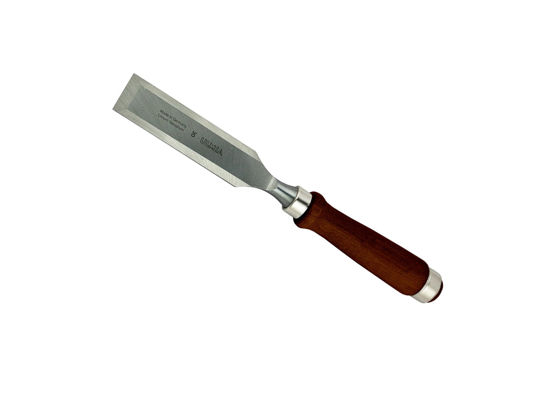 ULMIA Stechbeitel 30 mm mit braunem Griff Gesamtlänge 315 mm inklusive dunklem Holzheft, 167-30