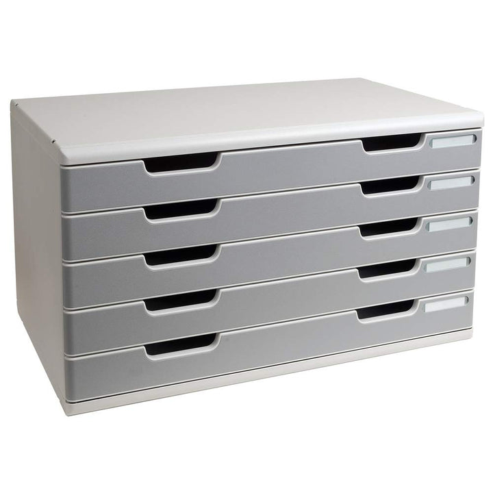 Exacompta 322041D Ablagesystem Modulo A3, 5 laden Classic, lichtgrau/steingrau, 350 x 576 x 320 mm 5