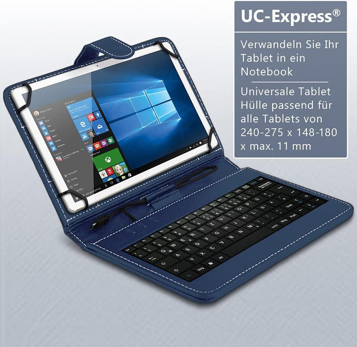 Tastatur Tasche kompatibel mit Medion Lifetab E10421 E10440 E10512 Hülle Keyboard Case Schutzhülle T