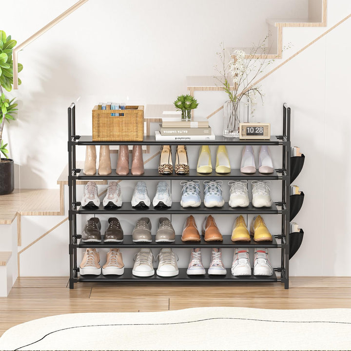 OYREL Schuhregal 5 Ebenen Schuhständer Schuhorganizer für 20-25 Paar Schuhe Platzsparend & Stabil Sc