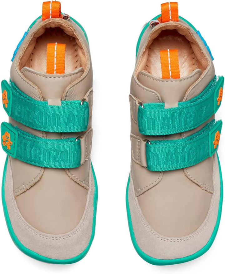 Affenzahn Barfussschuh Leder Buddy mit Klettverschluss Weich rutschfest Flexibel Reflektierend für J