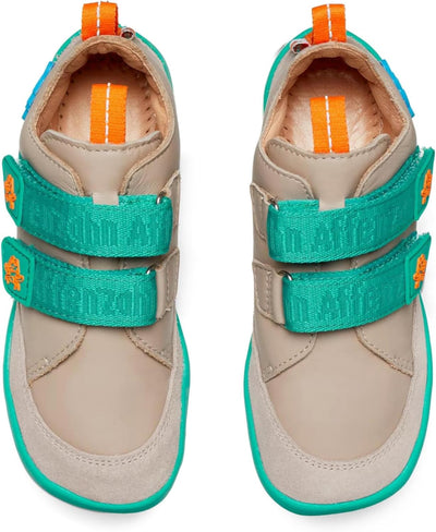 Affenzahn Barfussschuh Leder Buddy mit Klettverschluss Weich rutschfest Flexibel Reflektierend für J