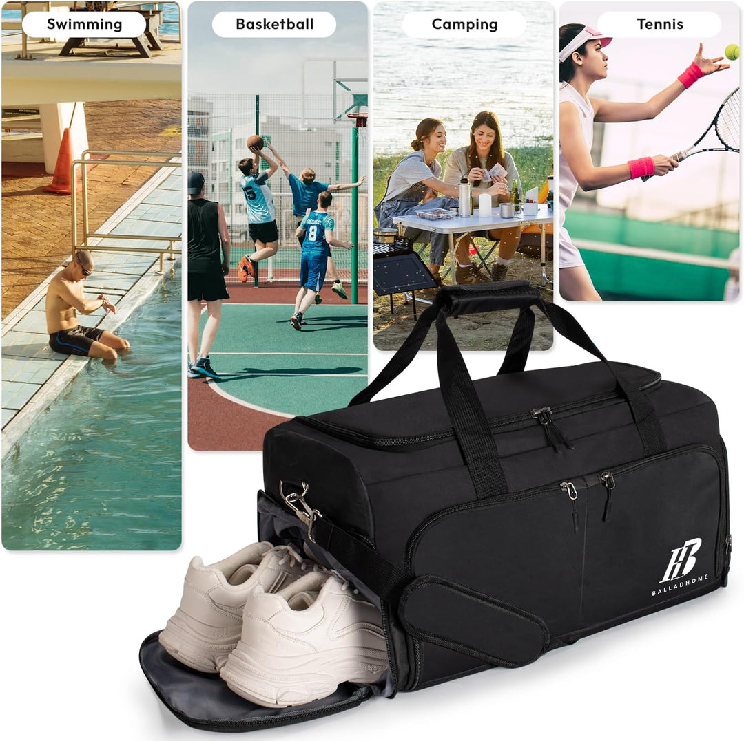 Sporttasche Reisetasche für Damen und Herren Trainingstasche Gym Bag mit Schuhfach und Nassfach Duff