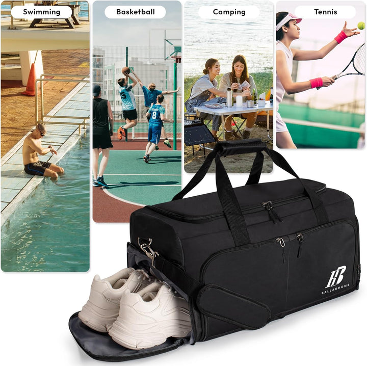 Sporttasche Reisetasche für Damen und Herren Trainingstasche Gym Bag mit Schuhfach und Nassfach Duff
