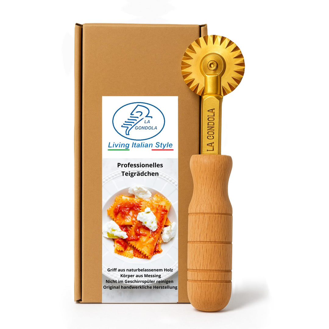 LaGondola Professionelles Teigrädchen Sternförmchen, aus Messing und