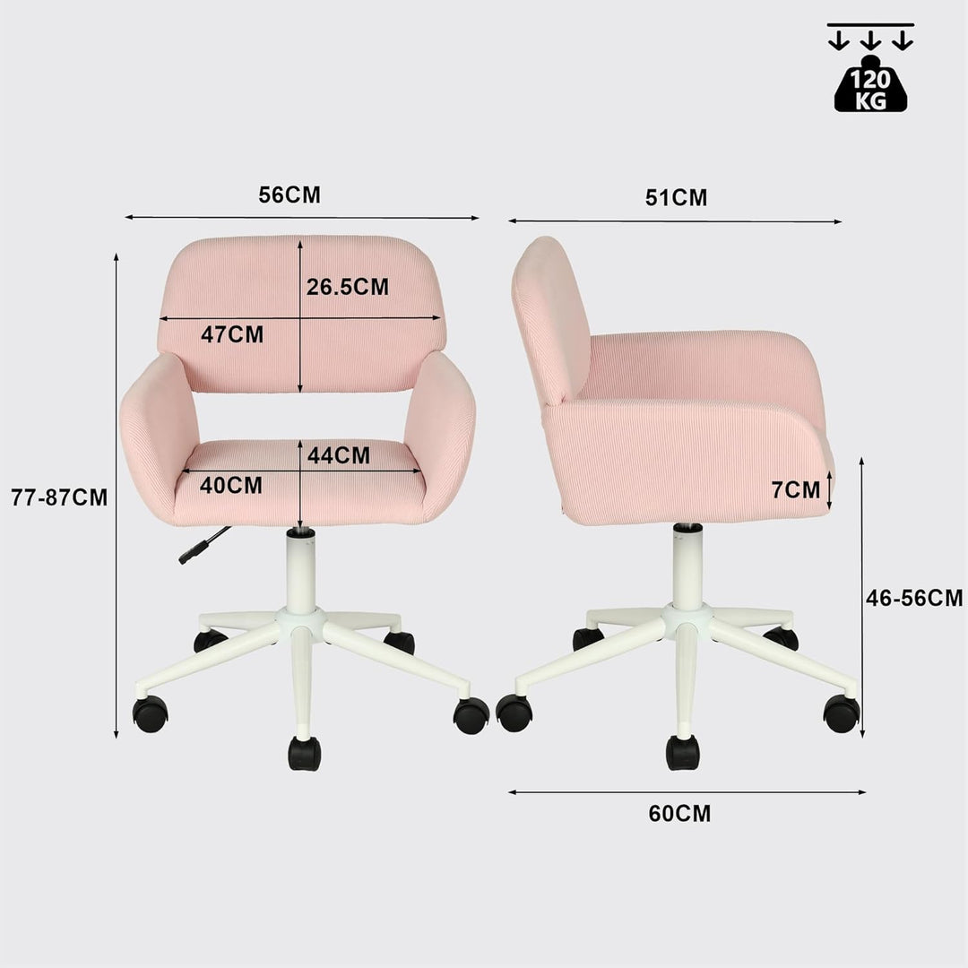 MEUBLE COSY Bürostuhl Ergonomisch Schreibtischstuhl mit höhenverstellbar Armlehnen 360° Drehbar Schm