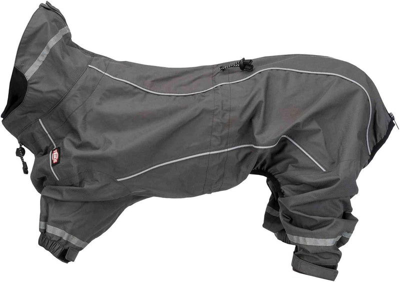 Trixie Vaasa Regenjacke für Hunde, Grau, 25 cm 25 cm(1er Pack), 25 cm(1er Pack)