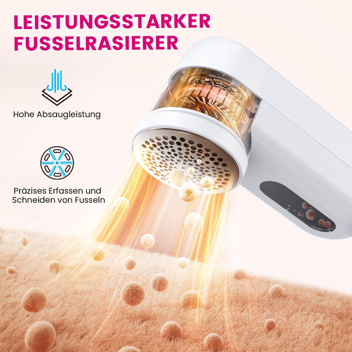 Fusselrasierer Elektrisch, Tragbarer Aufladbar Fusselentferner, LED-Anzeige, Kompletter Fusselrasier
