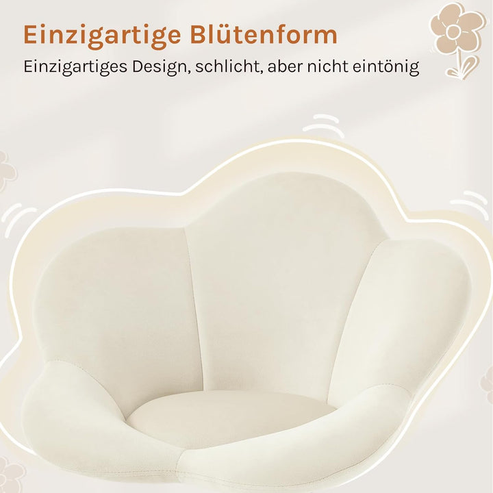WOLTU Kinder Schreibtischstuhl, Schminktisch Stuhl, Bürostuhl, ergonomisch, höhenverstellbar, Samt,