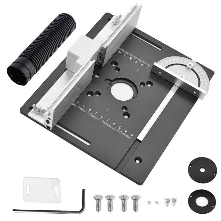 Set mit 3 Frästisch Einlegeplatten, Aluminiumlegierung, Frästisch Einlegeplatte für Oberfräsen, Rout