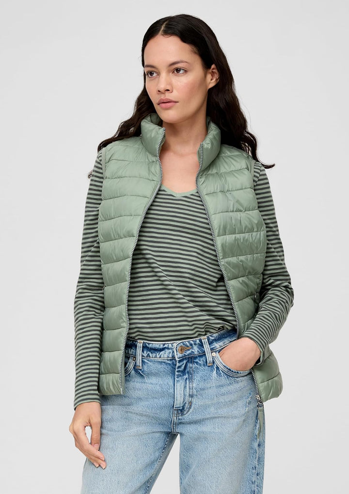 s.Oliver Damen Outdoor Weste 34 Grün, 34 Grün