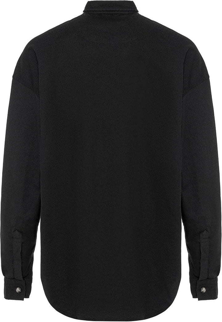 Redbridge Jeanshemd Premium Denim Langarm Oversized, S Schwarz