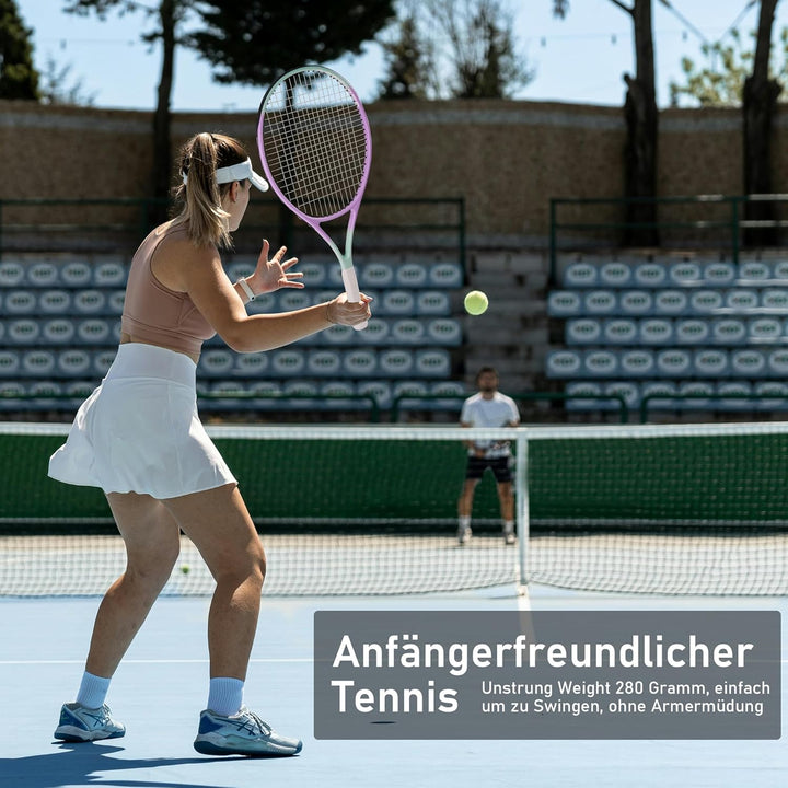 OGEENIER 27 Zoll 2 Player Tennisschläger Racket Set für Erwachsene Tennisschläger Damen Herren, für