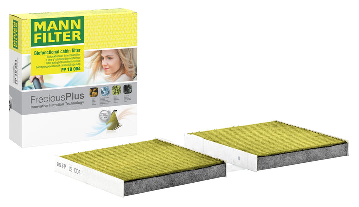 MANN-FILTER FP 19 004 Innenraumfilter – FreciousPlus Biofunktionaler Pollenfilter – Für PKW, FP