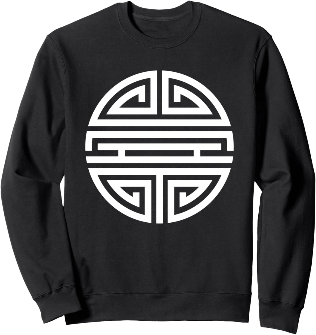 Shou Symbol - Chinese Tao Happiness Longevity Crest China Sweatshirt