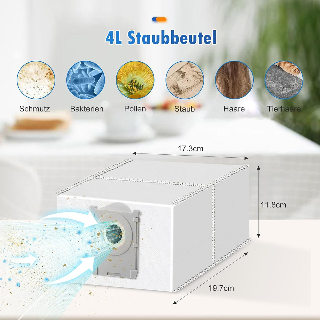 18 Stück Zubehör Set für Ecovacs Deebot X8 Pro Omni / X8 Omni Saugroboter, Ersatzteile mit 1 Hauptbü