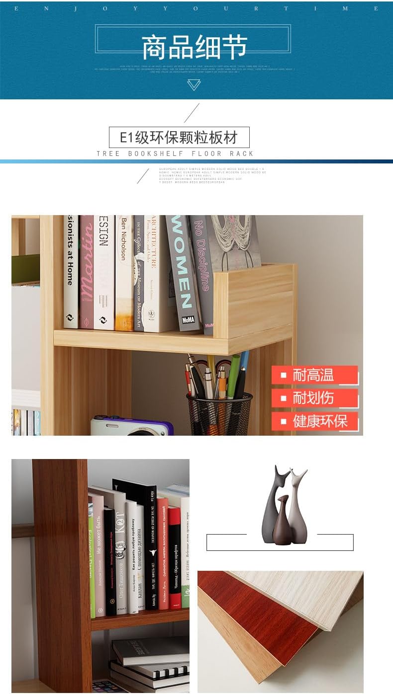 Schreibtisch kleines Bücherregal, Kosmetikregal，Massivholz Blumenständer, Büro Desktop kleine Blumen
