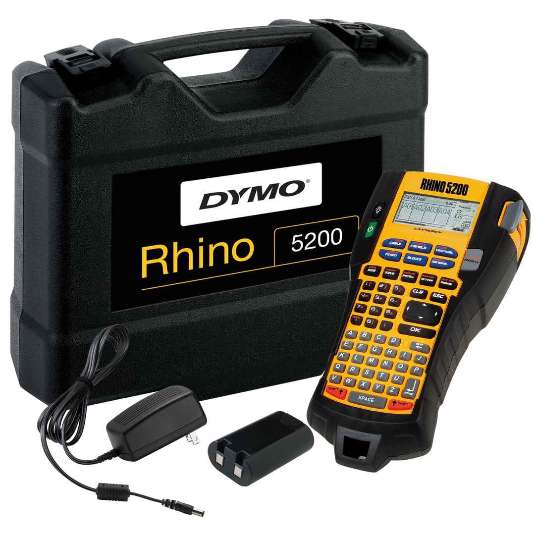 DYMO RhinoPRO 5200 Hard Case Kit, schwarz, gelb