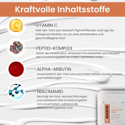 Laglamor Anti Flecken Creme, Morgen & Nacht, Pigmentflecken Entferner Gesicht für Frauen und Männer,