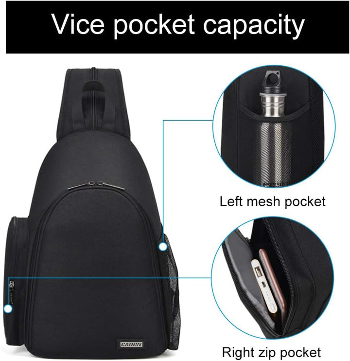 CADeN Kameratasche Sling Backpack, Kameratasche Rucksack mit Stativhalterung für DSLR/SLR spiegellos