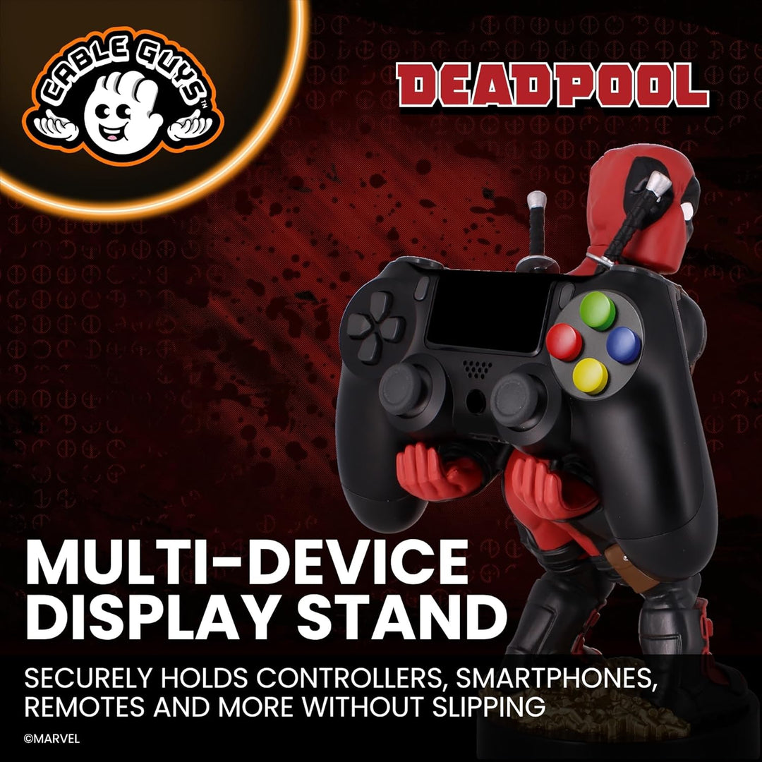 Cable Guys - Rear View Deadpool Marvel Phone Holder & Collectable Desktop Gaming Accessories Holder