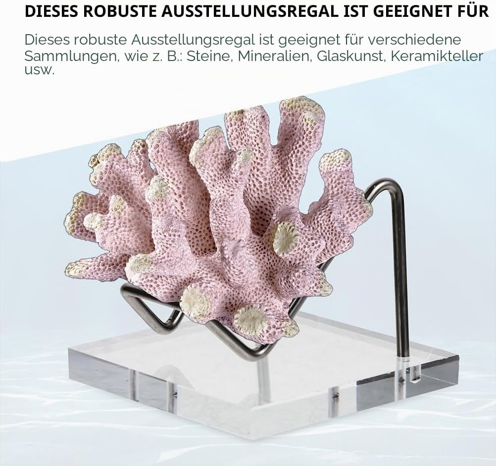 ABOOFAN 2 Stück Mineralienständer aus Metall mit Acrylsockel - Kleiner Präsentationsständer für Kris