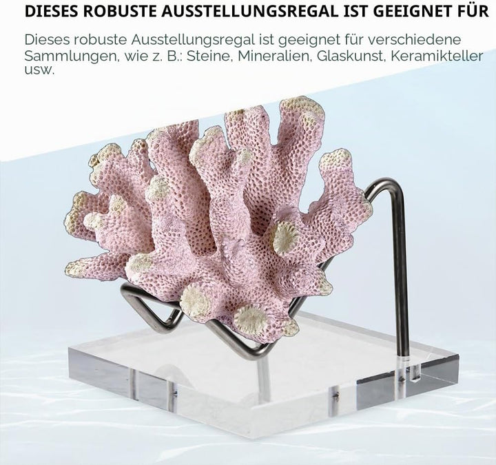 ABOOFAN 2 Stück Mineralienständer aus Metall mit Acrylsockel - Kleiner Präsentationsständer für Kris