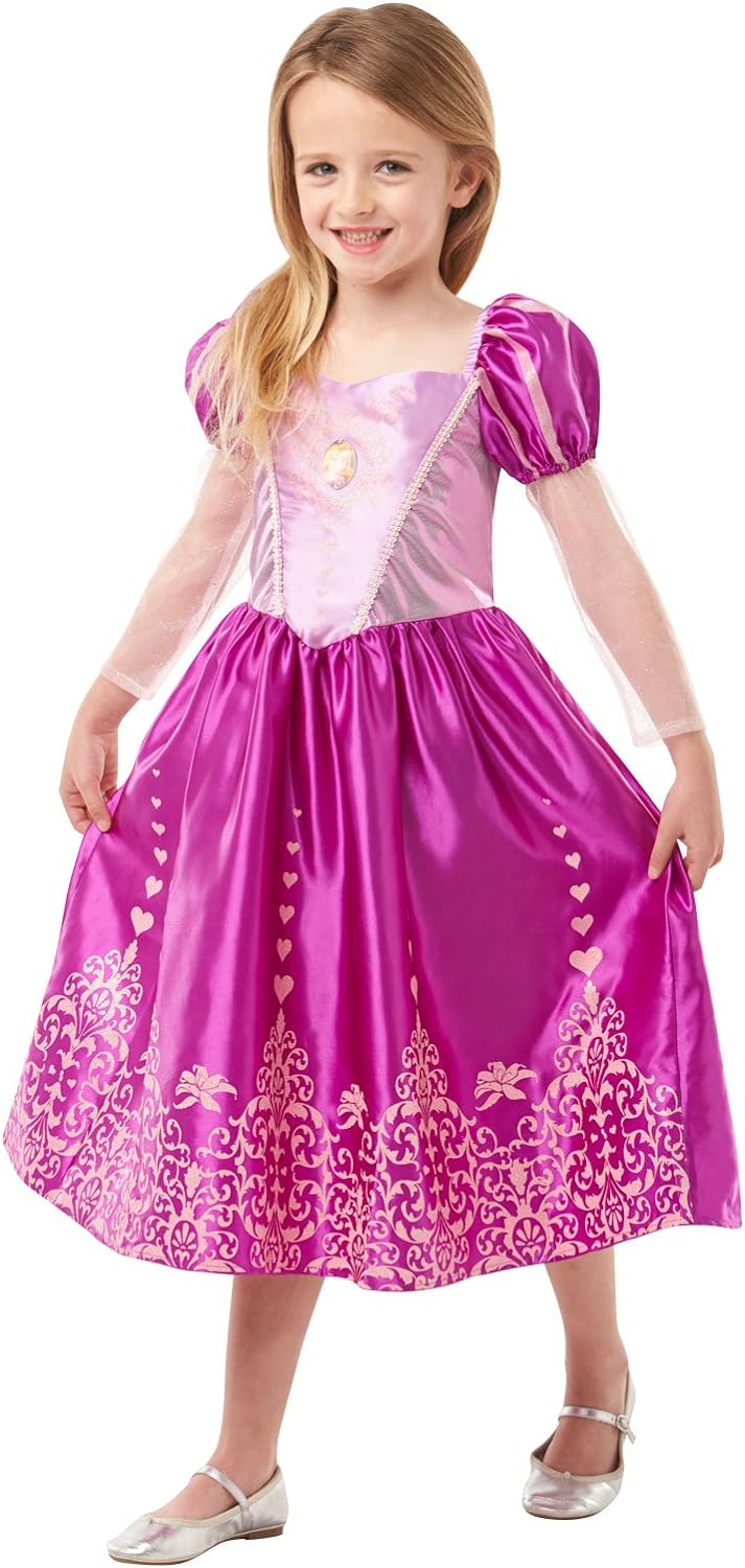 Rubie's 640722S Offizielles Disney-Prinzessinnenkostüm Rapunzel, mit Edelsteinmotiv, Mädchen, Grösse